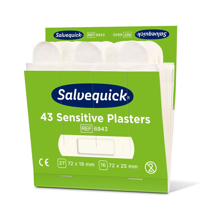 Salvequick Sensitive plástrar fyrir viðkvæma húð – áfylling 43 stk.