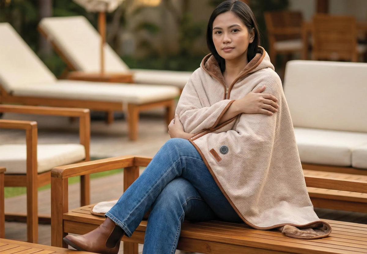 Terraillon Nooma hitateppi og poncho – karamella