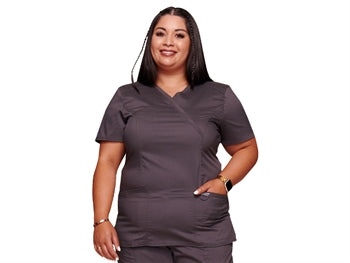 CHEROKEE MOCK WRAP TOP REVOLUTION - kona L - steinblár - 18271