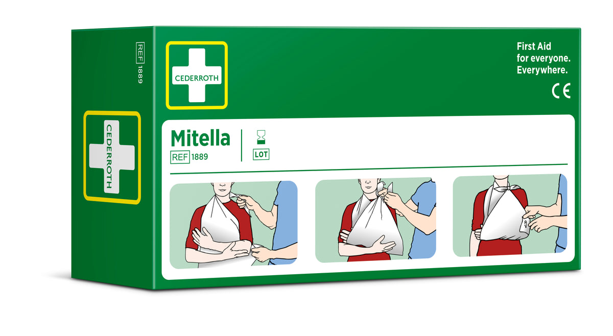 Cederroth fatli (mitella) – 2 stk með öryggisnælum