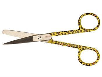S/S beint skæri - leopard fantasía - blunt/sharp - 14 cm - 20531