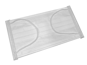 GISAFE 98% SÍUÐUR SKURÐLÆKNISMASKI 3 PLY type IIR með lykkjum - fullorðnir - hvítur - kassi - 20698