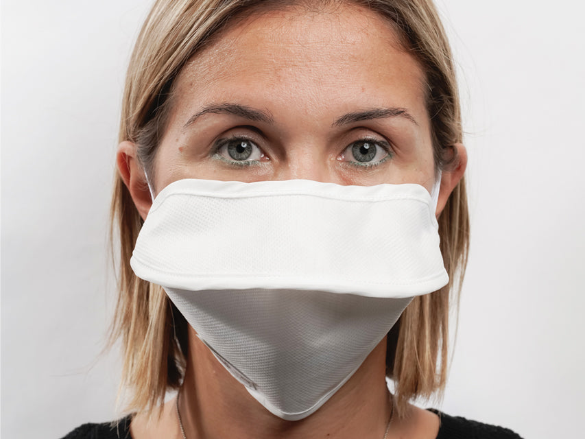 MYCROCLEAN fyrir fullorðna endurnýtanlegt skurðgríma – BFE 99.8% – 2 layers – hvítur-hvítur – nose Klemma – mynd 2