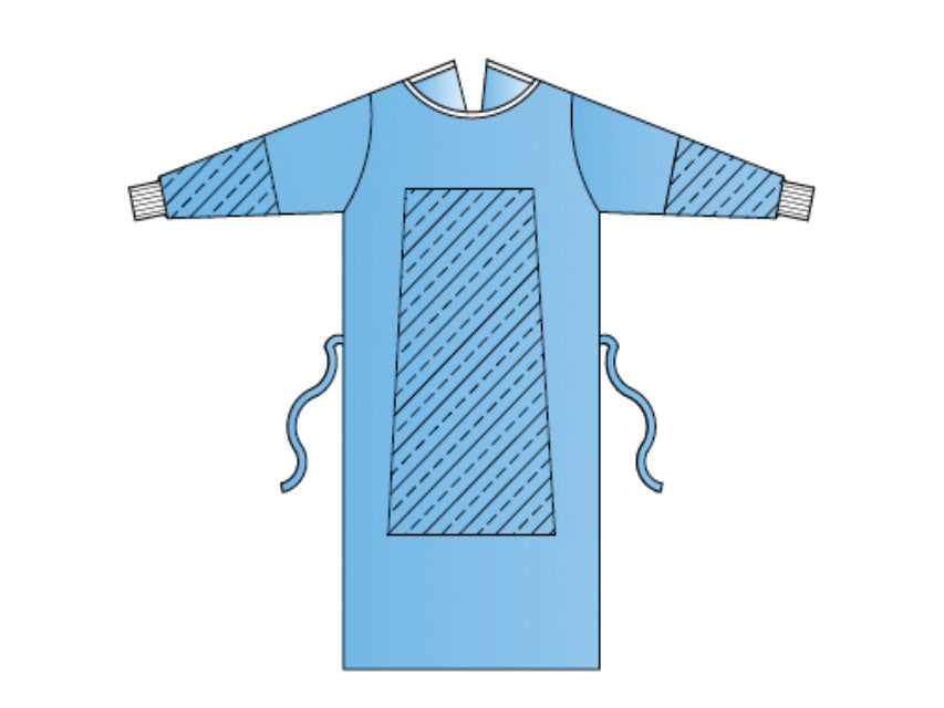 REINFORCED SURGICAL GOWNS 35 g/m2 135 cm – stærð XL – sterílt