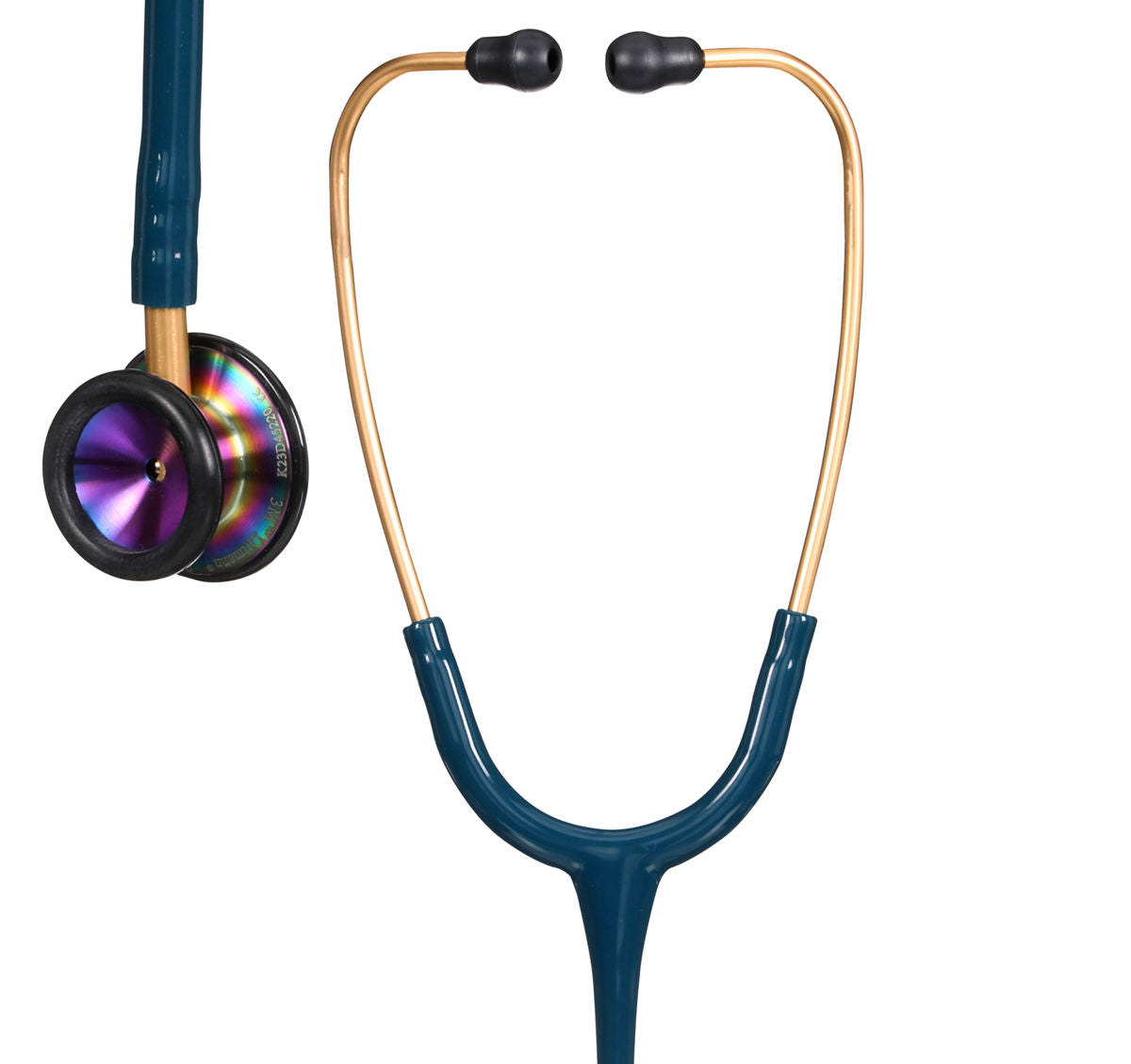 Littmann Classic II Pediatric hlustunarpípa fyrir börn – 2153 – karabískblá, regnbogaáferð – heildarmynd