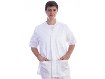 JAKKI MEÐ RÁÐ - bómull/pólýester - unisex Lítill (XS) hvítur - 21601