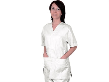 JAKKI MEÐ RÁÐ - bómull/pólýester - unisex Lítill (S) hvítur - 21602