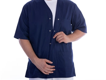 JAKKI MEÐ STÓRUM - bómull/pólýester - unisex XXL dökkblár - 21616