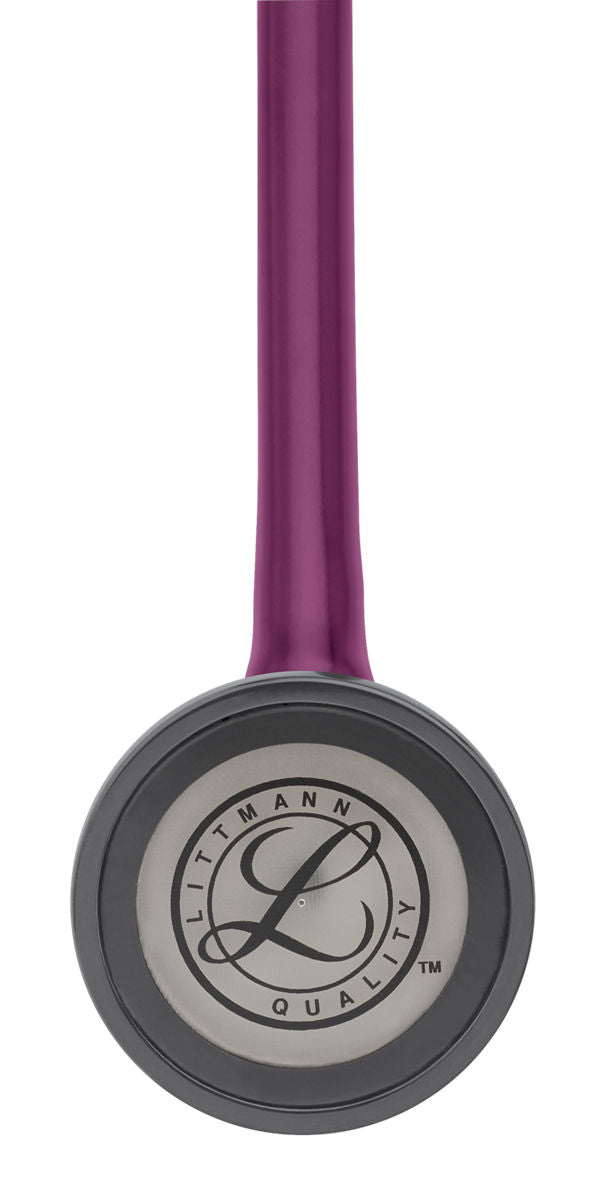 Littmann Master Cardiology hlustunarpípa – 2167 – plómulituð – nærmynd af himnu og hlustunarhaus