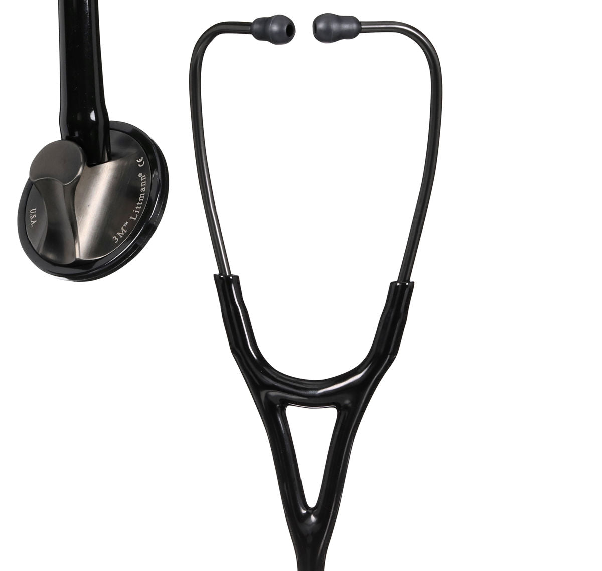 Littmann Master Cardiology hlustunarpípa – 2176 – svört, reykáferð á haus – heildarmynd