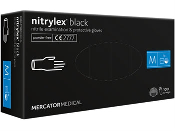 NITRYLEX SVARTIR NITRÍL HANSKAR - miðlungs - 21817