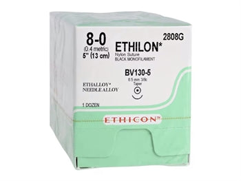 ETHICON ETHILON EINÞÁÐA SAUMAR - gauge 8/0 needle 6.5 mm - 2299