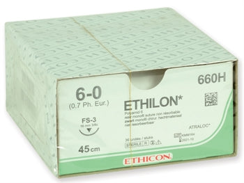 ETHICON ETHILON EINÞÁÐA SAUMAR - gauge 6/0 needle 16 mm - 230