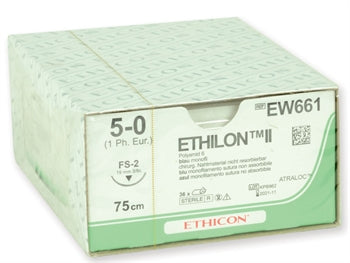 ETHICON ETHILON EINÞÁÐA SAUMAR - gauge 5/0 nál 19 mm - 305