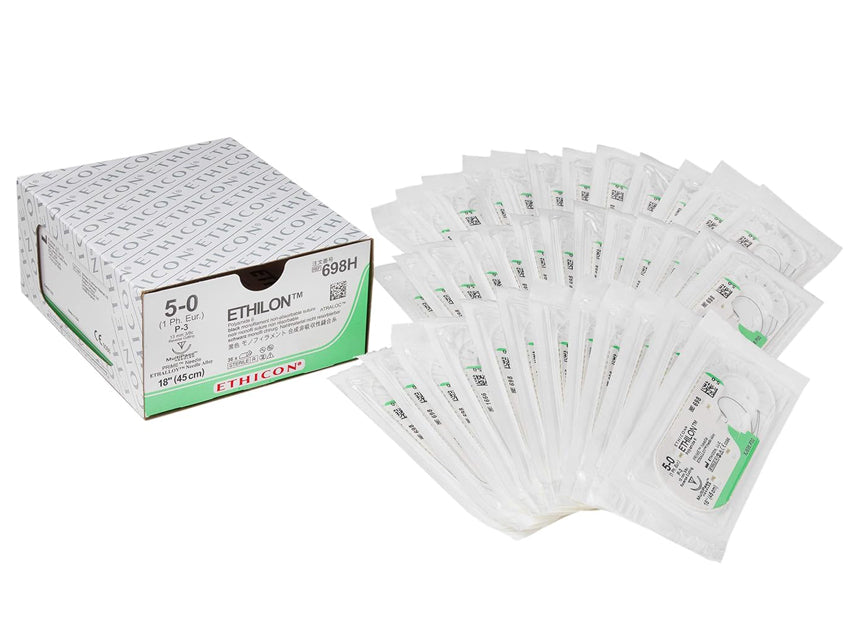 Ethicon Ethilon 5-0 ósoganlegir einþátta saumar – 36 stk. – mynd 3