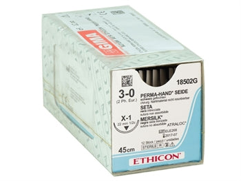 ETHICON PERMA-HAND SILKI SAUMAR - gauge 3/0 nál 22 mm - fléttaður - 2311