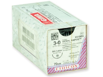 ETHICON VICRYL RAPID frásoganlegur saumur - gauge 3/0 needle 22 mm - fléttaður - 22374