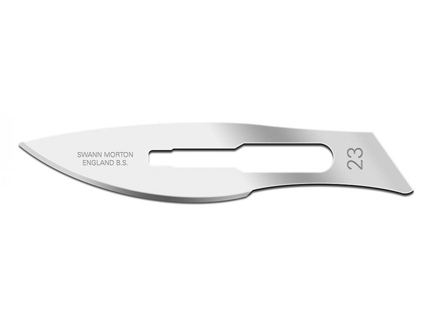 SWANN-MORTON Kolefnisstál BLADES nr. 23 – sterílt