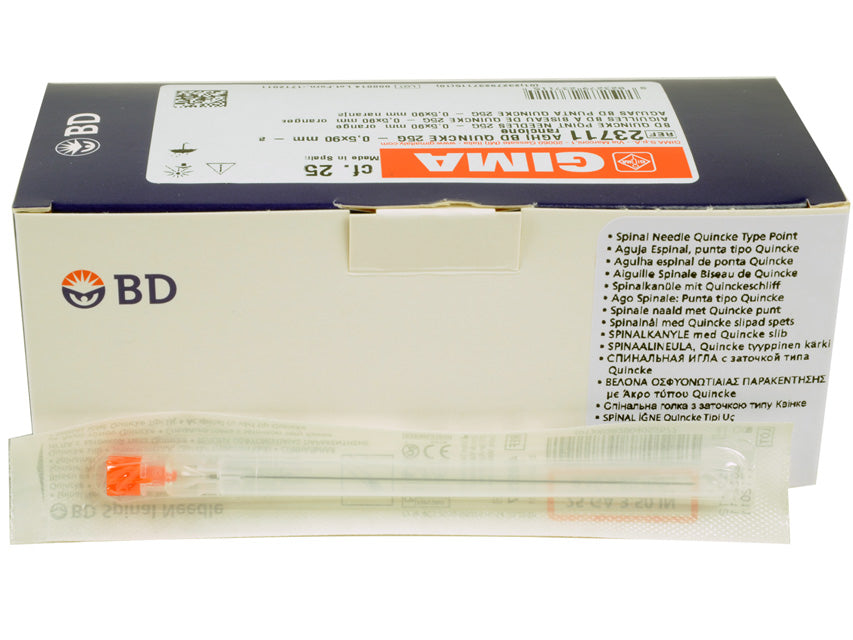 BD QUINCKE POINT NÁLAR 25G - 0.5x90 mm appelsínugulur – mynd 3