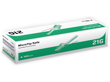 HYPODERMIC SAFETY NEEDLE 21G 0.8x38 mm - sótthreinsuð - 23793