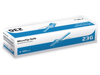 HYPODERMIC SAFETY NEEDLE 23G 0.6x25 mm - sótthreinsuð - 23794
