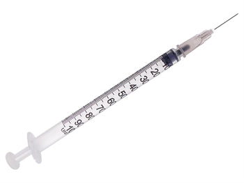 INSULIN SYRINGES ASSEMBLED NEEDLE 27G - 1 ml - 3803