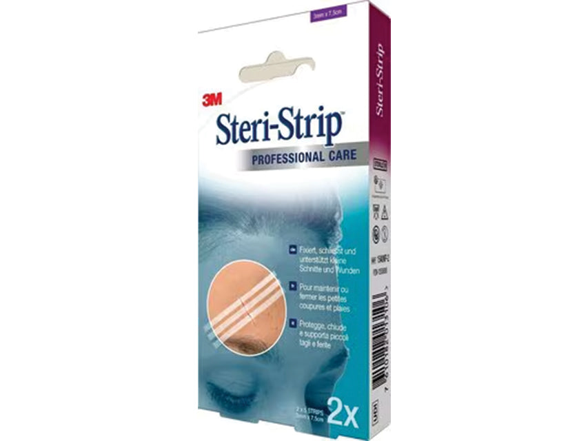 3M Steri-Strip sáralokunarstrimlar 3x75 mm – hvítir – 1540NP – 2 stk.