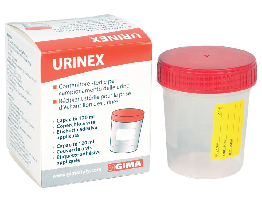 URINE CONTAINER 120 ml in einfaldur askja – sterílt