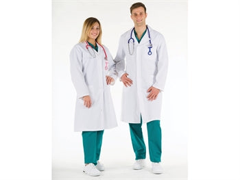 HVÍTUR KÁPA - bómull - karl stærð 58 - 26107