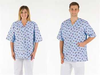 FANTASY JACKET - light blue cotton - LARGE - 26172
