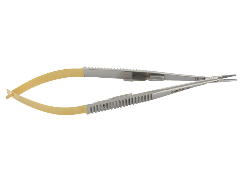 GOLD CASTROVIEJO nálarhaldari bein – 14 cm – plane tip