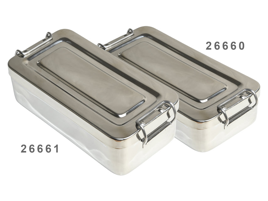 Ryðfrítt stálbox - 20x10x5 cm með handfangi – mynd 3