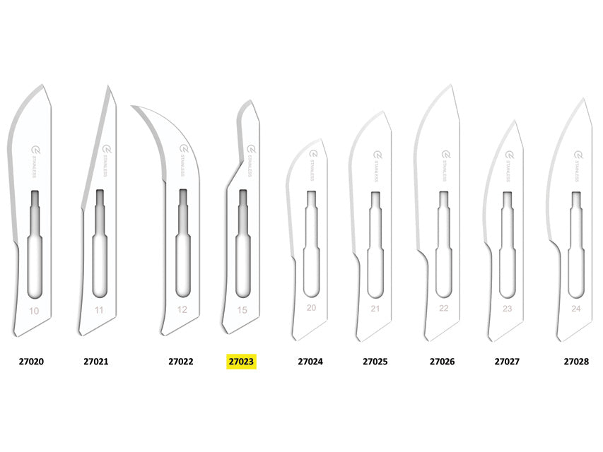 Ryðfrítt stál BLADES nr. 15 – sterílt – mynd 2