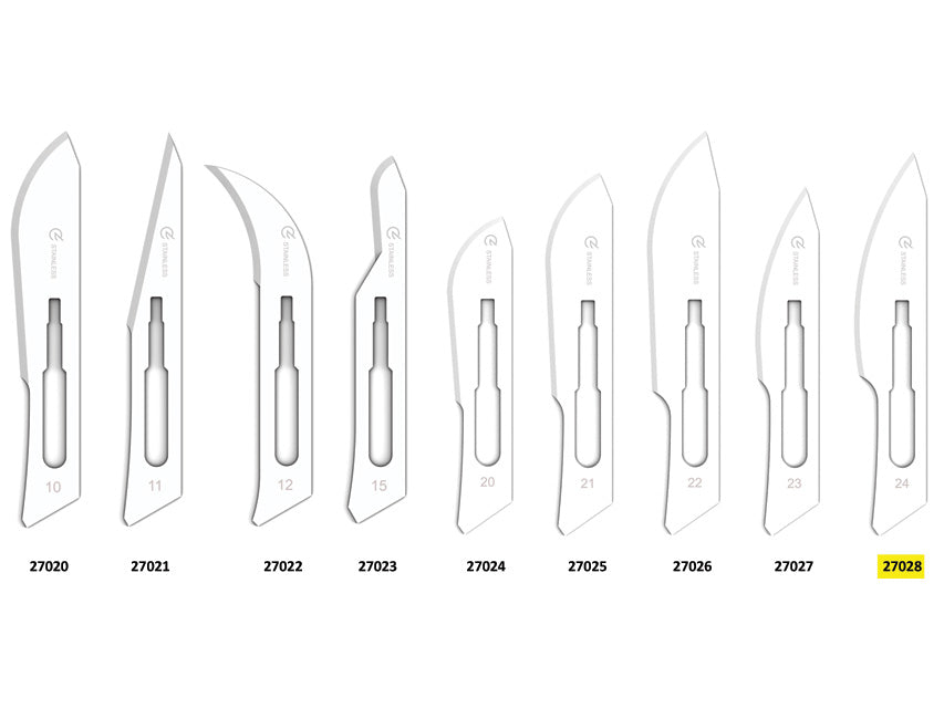 Ryðfrítt stál BLADES nr. 24 – sterílt – mynd 2