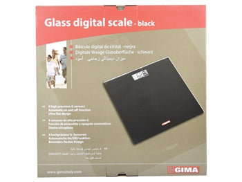 GLASS DIGITAL SCALE - svartur - 27248