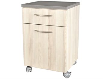 Náttborð með skúffu - rákótt beige