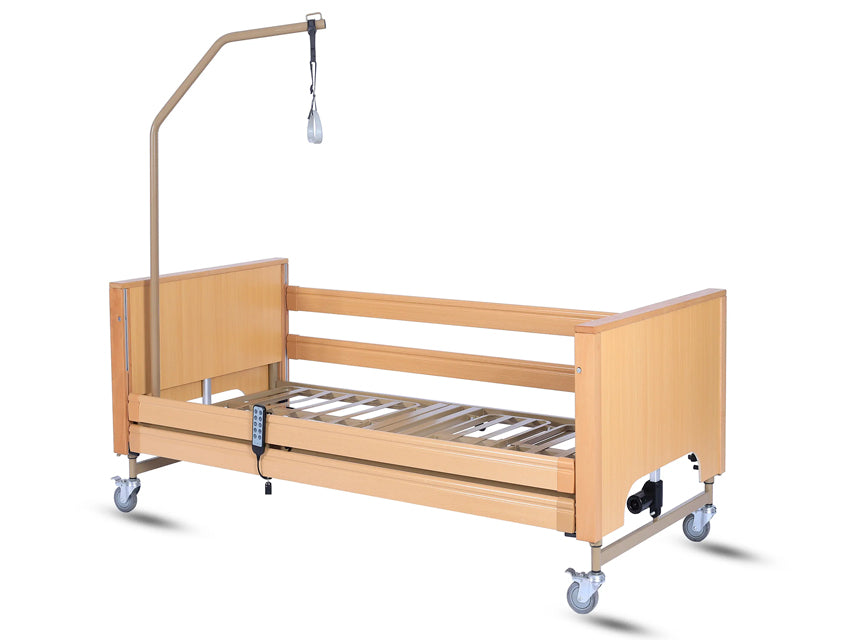 Rafknúið hæðarstillanlegt sjúkrarúm – 4 mótorar – 84–125 cm