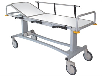 PROFESSIONAL RX PATIENT TROLLEY with side rails and oxygen cylinder holder - 27805