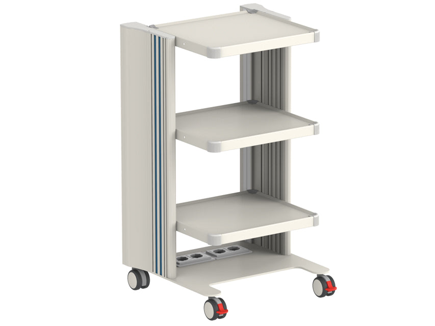 EASY POWER tækjavagn – 3 hillur 40x36 cm + botn – með innstungum