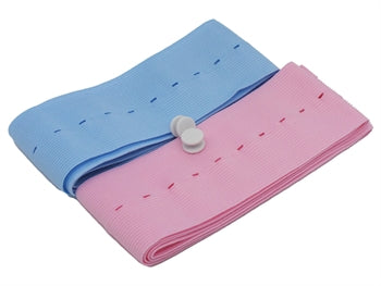EINN SJÚKLINGUR FÓTAL TRANSDUCER BELT 6x120 cm - bleik-ljósblár - 29544