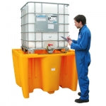 Single IBC Polyethylene Spill Pallet with dispensing well | Lekalokun