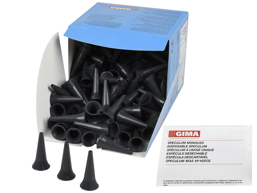 Einnota mini eyrnaspegill Ø 2,5 mm – grár – í skammtara – 250 stk.