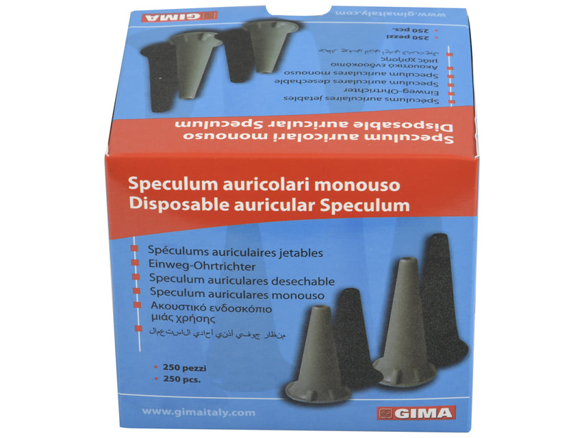 Einnota mini eyrnaspegill Ø 2,5 mm – grár – í skammtara – 250 stk.