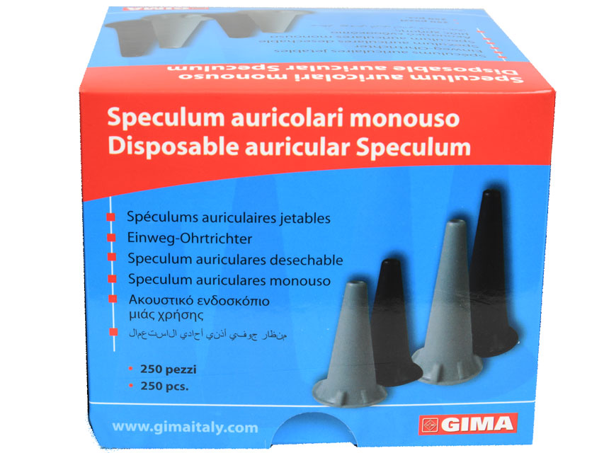 Einnota mini eyrnaspegill Ø 4 mm – svartur – í skammtara – 250 stk.