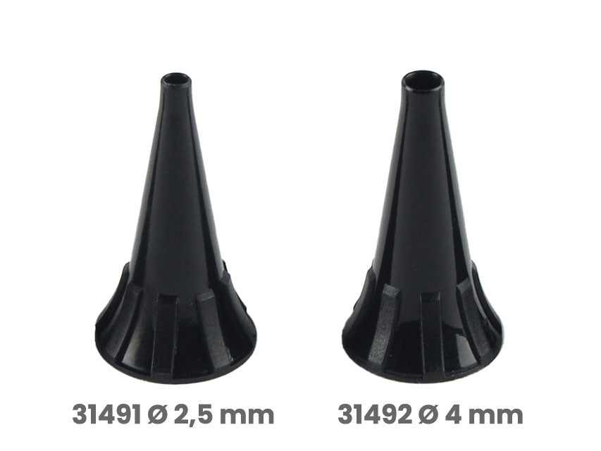 Einnota mini eyrnaspegill Ø 4 mm – svartur – 100 stk.