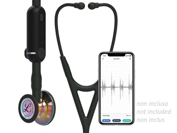 LITTMANN CORE DIGITÁL HLUSTUNARPÍPA - 8572 - svartur - háglansandi regnbogaflötur - 32601