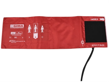 FULLORÐINS KÚF + 1 RÖR BLÖÐRAN 49x15 cm - nylon rauður - 32844