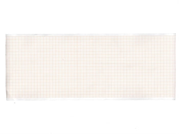Hjartalínurit hitapappír 108x23 mm x m rúlla - appelsínugulur grind - 3301