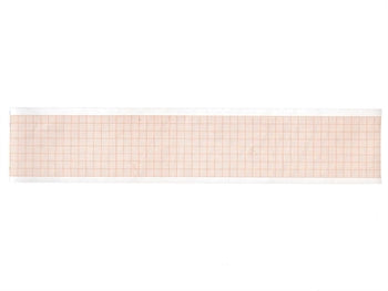 Hjartalínurit hitapappír 50x23 mm x m rúlla - appelsínugulur grind - 3303