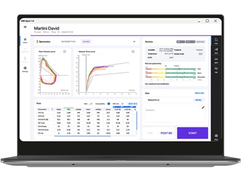 SPIROLAB LITARE SPIROMETER með 7" snertiskjá, prentara og hugbúnað - 33519